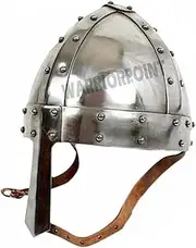 Medieval Norman Nasal Helmet Crusader Normannen Knight Armor Helm with Pre-Fitted Adjustable Inner Liner Warrior Helmets Adult