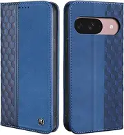 [CXTcase] Case for Google Pixel 9 / Google Pixel 9 Pro 6.3 inch, Shockproof PU Leather Flip Folio Cover with Card Slots, Magnetic Wallet Case for Google Pixel 9 / Google Pixel 9 Pro, Blue