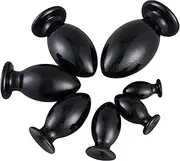 Huge Anal Plug Large Soft Buttplug Anal Dildo 7 Sizes Anus Expander Anal Beads G-Spot Vaginal Dilator SM Anal Plug Sex Toys for Men Women(Black Schwarz,XL)
