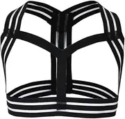 [oshhni] Mens Elastic Nylon Strap Body Chest Belts, Black, as described