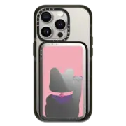 PowerThru Power Bank Mirror Power Bank MagSafe Compatible Lucky Cat Pink