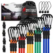 Bungee Cords | Premium Heavy Duty Outdoor Carabiner Bungee Cords with Hooks |...