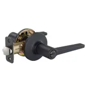 Amazon Basics Manchester Privacy Door Lever with Lock, Polished Brass