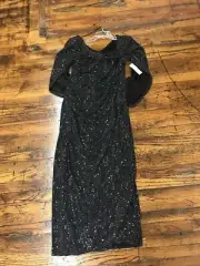 R And mM Richards Black SequinFormal Gown/Dress