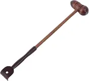 Vaguelly Solid Wood Massage Hammer Stick Gourd Design for Back Neck and Portable Roller Ball Massager for Home Members