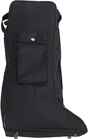 [Leopacat] Boot Bag with Handle Oxford, Cloth Portable Short Boots Tall Shoe Bags Leather Black Waterproof Storage for Cowboy and Snow Ideal Travel Business Trips Camping Fitness Exercise