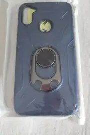 Phone Case for Galaxy A11 Ring Stand Bumper Protection Blue New