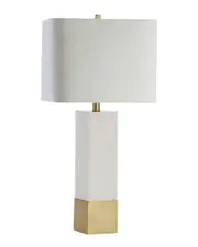 JONATHAN Y Designs 29in Jeffrey Metal & Marble LED Table Lamp