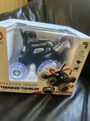 Thunder Tumbler Wireless Remote Control Spinning Car By Sharper Image Black