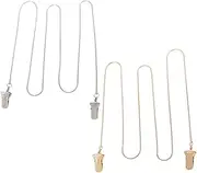 [LIFKOME] 4pcs Eyeglass Chains Glasses Lanyard Anti-lost Glasses Cord for Women Fashionable Metal