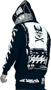 [Niepce Inc] Graphic Cyberpunk Zip Up Men's Fashion Hoodies Sweatshirts