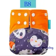 Happy Flute Baby Reusable Double Gusset One Size Cloth Nappy Diaper Cover B8