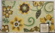 Textured Kitchen Floor Rug (nonskid back)(18"x30") FLOWERS & SUNFLOWERS, AL