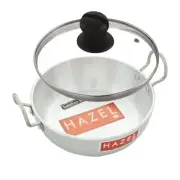 Aluminium Induction Kadai Wok Deep Fry Pan Handi with lid 3600 ml