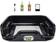 Harvest King Trim Tray with Garden Tool Kit, 150 Micron Stainless Steel Sift Screen Includes Snips, Cleaning Brush and Magnifying Glass