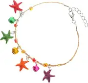 WOFASHPURET 1pc Shell Anklet Foot Bangle Charm Bracelets Handmade Anklet Charm Anklet Beads Shell Jewelry Pearl Anklets for Women Foot Bracelet Decor Fashion Jewelry Alloy Colorful