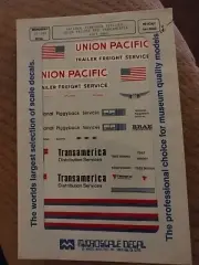 Microscale HO Decals UP, NPS, & Transamerica 40ft Vans 87-343