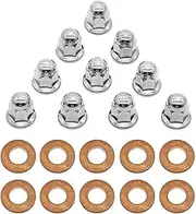 Polished Acorn Head Nuts Washers Cool Studs Gasket Compatible with Yam~ha Banshee 350 YFZ350 YFZ 350 1987-2006 YFZ 350 ATV Parts Rebuild Kit