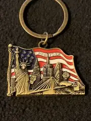 United States Of America Flag Red White & Blue Nee York Keyring Keychain