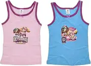[That Mouse Fashion] Official Paw Patrol Girls Vests (2 Pack) | Liberty and Skye Paw Patrol | Pink and Blue Tops for Girls