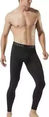 TESLA Men's Compression Pants Running Tights Workout Leggings, Cool Dry Per sz L