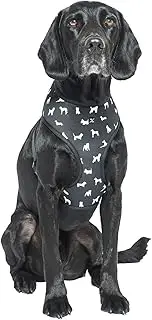 Mog & Bone Neoprene Dog Harness, Black/White, Medium