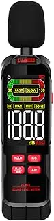 Household Noise Decibel Tester Professional 30-130dB Digital Noise Meter Handheld Fully Functional Digital Sound Level Meter LCD Backlit Display with Analogue Bar Maximum Minimum Display Data