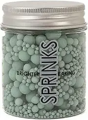 Sprinks Pastel Bubble Bubble Sprinkles - Edible Cake Decorations | Christmas Baking Decorations | Holiday Cupcake Toppers | Sugar Sprinkles for Cake | Dessert & Cupcake Sprinkles | 65g, Green