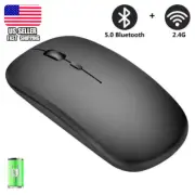 Bluetooth Wireless Rechargeable Mouse USB 1600DPI for PC Laptop Macbook