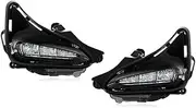 2Pcs LED Daytime Running Light Fog Light Cover DRL Turn Signal for Toyota Corolla LE XLE 2017 2018 2019 US Version-White
