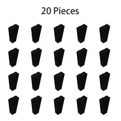 20x Part 2449 Black Slope Inverted 75° 2x1x3 Building Pieces Brick Classic Block