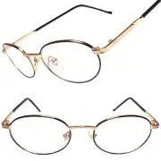 Classic Oval Photochromic Lens Gold 1.00 Reading Reader Sun Glasses