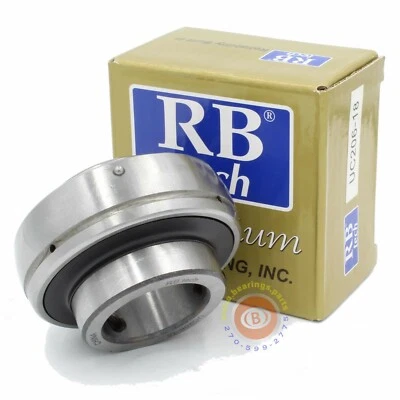 1x UC206-18 Insert Bearing Set-Screw Locking - NIB RBI Brand - Ships From USA