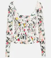 [Rabanne] Rabanne Floral peplum top AU 8 multicoloured