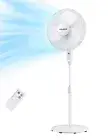 Pedestal Remote Control Oscillating Stand Up Fan 7-Hour Timer 3-Speed Adjustable