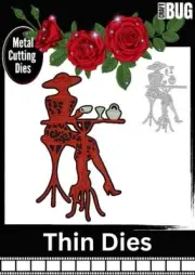 CRAFTBUG DIES CUT EMBOSS & STENCIL THIN DIES ~ LADY OUT FOR A DRINK E50-B14