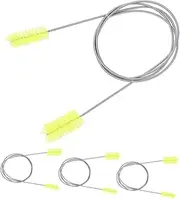 TOVINANNA 4pcs Flexible Drain Brush: Extra Long Double Ended Hose Pipes Tube Elastic Nylon Cleaner for Cleaning Straw Aquarium Kitchen Sink