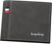 New Men's Short Wallet Leisure Wallet Card Holder Youth Multi-Card Ultra-Thin Zero clutchZipper Large-Capacity Coin Purse Trend,Black