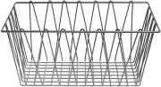 Wire Display Basket Pastry Tray Bakery Basket Rectangular Nickel Powder-Coated S