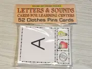 Letter & Sounds - Upper/ Lowercase Flashcards for Preschool 52 Cards- Teaching