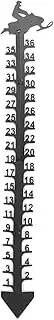 Large Iron Snowfall Measuring Gauge Stick Outdoor Snow Depth Measure Rod for Garden Yard Christmas Decorations