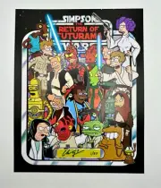Chris 51 art Return of Futurama Star Wars satire signed ltd print Fry Bender
