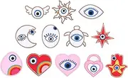 KAILIKETIY 12pcs Decorative Cartoon Applique Patches for DIY Clothing Repair Embroidered Sew Patches for Hats Bags and Socks Designs for Stylish Outfits