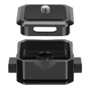 Dual Lock Plate Clamp Camera Tripod Adapter Base w/1/4" 3/8" Screw for DSLR SLR