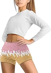 [Gzzxiailg] Girls Yoga Shorts Athletic Gymnastics Biker Shorts Volleyball Compression Shorts Spandex Shorts Lounge Yoga Shorts
