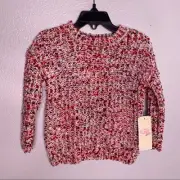 GB Girls Red & White Pullover Sweater 4T