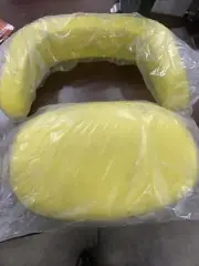 2 PIECE NEW John Deere YELLOW Seat Cushion SET , FREE SHIPPING