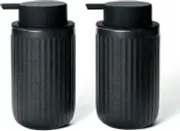 Ceramic Hand Soap Pump Foam Dispenser Black, Speckled Rippled Bubble up Foam Dis