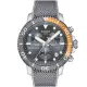 【TISSOT 天梭 官方授權】Seastar 1000海星300米潛水三眼計時錶-45.5mm/灰x橘 母親節 禮物(T1204171708101)