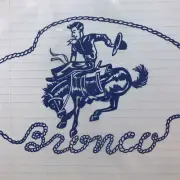 Vintage Bronco Note Book Paper Amarillo TX. Unopened pack. Cool graphics. Awards